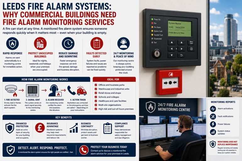 Leeds Fire Alarm Systems: Why Commercial Buildings Need Fire Alarm Monitoring Services