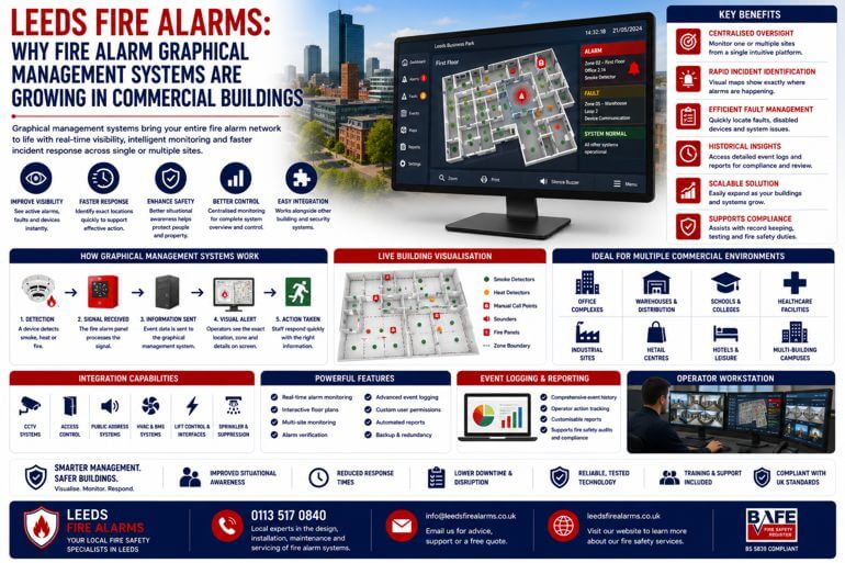 Leeds Fire Alarms: Why Fire Alarm Graphical Management Systems Are Growing In Commercial Buildings