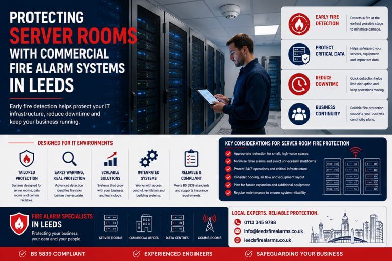 Protecting Server Rooms with Commercial Fire Alarm Systems in Leeds